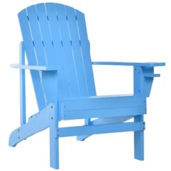Outsunny Wooden Adirondack Chair Outdoor Classic Lounge Chair With Ergonomic Design & A Built-In Cup Holder For Patio Deck Backyard Fire Pit -OUTSUNNY Sales Store GUEST 0013d958 5420 4885 8e0b 0735a3399f57