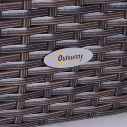 Outsunny 22'' Rattan Wicker Side Table With Steel Frame, Umbrella Insert Hole, Sand Bag For Outdoor, Patio, Garden, Backyard -OUTSUNNY Sales Store GUEST 056d292d 4952 4ab6 9412 7ddb0ac1608a