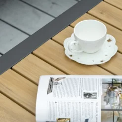 Outsunny 4 Piece Patio Furniture Set, Outdoor L-Shaped Sectional Sofa With 2 Loveseats, 1 Couch Corner, Dining Table, Cushions, Gray -OUTSUNNY Sales Store GUEST 064189a0 c576 4181 bfd4 7924c98c4e67