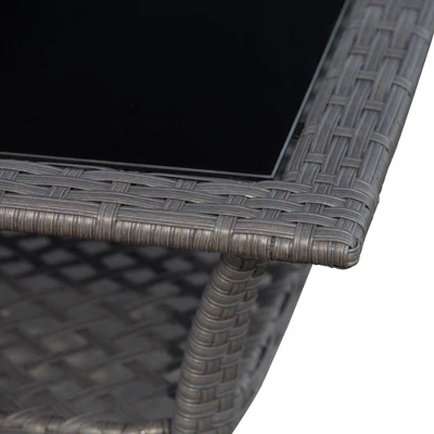 Outsunny 4-Piece Outdoor Wicker Sofa Set, Outdoor PE Rattan Conversation Furniture With 4 Chairs & Table, Water-Fighting Material 4 Outsunny 4-Piece Outdoor Wicker Sofa Set, Outdoor PE Rattan Conversation Furniture With 4 Chairs & Table, Water-Fighting Material - Image 4