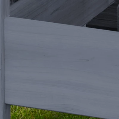 Outsunny 34" X 34" X 28" Raised Garden Bed 2-Tier Wooden Planter Box For Backyard, Patio To Grow Vegetables, Herbs, And Flowers Gray 5 Outsunny 34" X 34" X 28" Raised Garden Bed 2-Tier Wooden Planter Box For Backyard, Patio To Grow Vegetables, Herbs, And Flowers Gray - Image 5