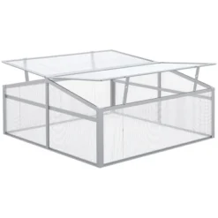 Outsunny 39" Aluminum Vented Cold Frame Mini Greenhouse Kit With Adjustable Roof, Polycarbonate Panels, & Strong Design -OUTSUNNY Sales Store GUEST 09d2d46a 8637 4444 a139 7660f85323ac