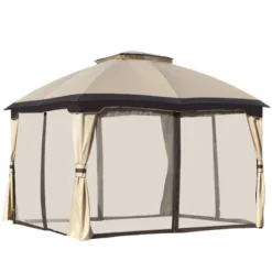 Outsunny 10' X 12' Outdoor Gazebo, Patio Gazebo Canopy Shelter W/ Double Vented Roof, Zippered Mesh Sidewalls, Solid Steel Frame 14 Outsunny 10' X 12' Outdoor Gazebo, Patio Gazebo Canopy Shelter W/ Double Vented Roof, Zippered Mesh Sidewalls, Solid Steel Frame -OUTSUNNY Sales Store GUEST 0b643911 a4d7 48bc a16f a37d9787d22c
