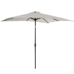 Outsunny 9' X 7' Patio Umbrella Outdoor Table Market Umbrella With Crank, Solar LED Lights, 45° Tilt, Push-Button Operation, For Deck, Backyard, Pool And Lawn -OUTSUNNY Sales Store GUEST 0d53e7da be65 4d0f 92b2 a0f2de173a32