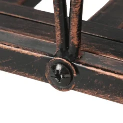 Outsunny 3.3' Metal Arch Zen Garden Bridge With Safety Siderails, Decorative Footbridge, Delicate Scrollwork & Corner Spheres For Stream, Black -OUTSUNNY Sales Store GUEST 0f2a37ea fc17 48c7 a26e 339b01bca6c1