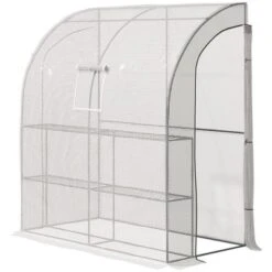 Outsunny 7' X 3' X 7' Outdoor Walk-In Greenhouse, Plant Nursery With Roll-up Windows, PE Cover, And 3 Wire Shelves -OUTSUNNY Sales Store GUEST 102e9787 be48 498b bd60 89e9a90a2bcc