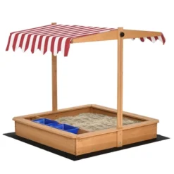 Outsunny Kids Wooden Sandbox, Children Sand Play Station Outdoor, With Adjustable Height Cover, Bottom Liner, Seat, Plastic Basins, Boys And Girls 7 Outsunny Kids Wooden Sandbox, Children Sand Play Station Outdoor, With Adjustable Height Cover, Bottom Liner, Seat, Plastic Basins, Boys And Girls -OUTSUNNY Sales Store GUEST 14d716fb 9f75 4601 b58b 3641e248a80d