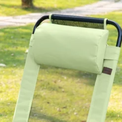 Outsunny Set Of 4 Folding Patio Chairs, Camping Chairs With Adjustable Sling Back, Removable Headrest, Armrest For Garden, Backyard, Lawn, Green -OUTSUNNY Sales Store GUEST 174b429d c042 45b7 aefa ee65b7f4e7a7