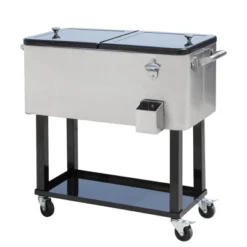 Outsunny 80 QT Rolling Cooling Bins Ice Chest On Wheels Outdoor Stand Up Drink Cooler Cart For Party 17 Outsunny 80 QT Rolling Cooling Bins Ice Chest On Wheels Outdoor Stand Up Drink Cooler Cart For Party -OUTSUNNY Sales Store GUEST 17a83729 3fd2 438c b7d8 69feefe24b3b