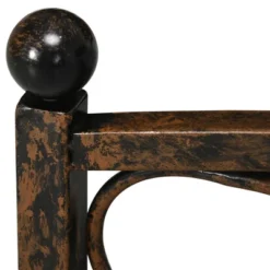 Outsunny 3.4FT Metal Arch Zen Garden Bridge With Safety Siderails, Decorative Footbridge, Delicate Floral Scrollwork For Stream, Fish Pond, Brown -OUTSUNNY Sales Store GUEST 19af8125 ca71 43dd bebd 118cddfe8b57