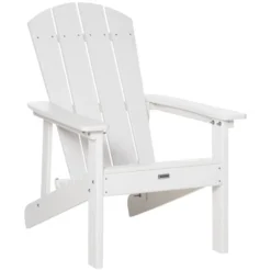 Outsunny Plastic Adirondack Chair, Outdoor Fire Pit Seating HDPE Lounger Chair With High Back And Wide Seat For Patio, Backyard, Garden -OUTSUNNY Sales Store GUEST 1f184cae 4bd1 4905 8b0b 70ac5cf713c4