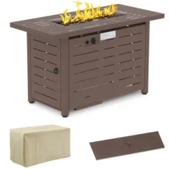 Outsunny 42" Rectangle Gas Fire Pit Table, 50,000BTU Propane Firepit With Protective Cover, Lid And Red Lava Rocks, Auto Ignition, CSA Certification For Outdoor, And Patio 13 Outsunny 42" Rectangle Gas Fire Pit Table, 50,000BTU Propane Firepit With Protective Cover, Lid And Red Lava Rocks, Auto Ignition, CSA Certification For Outdoor, And Patio -OUTSUNNY Sales Store GUEST 1f4454d3 18c3 4ebb 9e44 a6b63e5e39f6