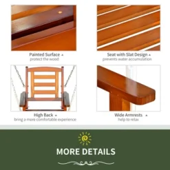 Outsunny Hanging Porch Swing Outdoor Patio Swing Chair With Pine Wood Frame And Wide Backrest For Patio And Yard 11 Outsunny Hanging Porch Swing Outdoor Patio Swing Chair With Pine Wood Frame And Wide Backrest For Patio And Yard -OUTSUNNY Sales Store GUEST 1f61810d 329f 4fa9 8f05 0ff753cd5d13