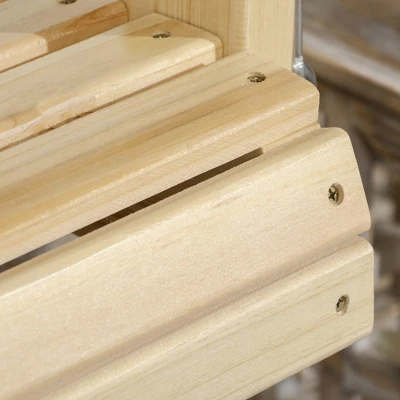 Outsunny 2-Seater Hanging Porch Swing, Outdoor Patio Swing Bench With Metal Chains, For Deck, Patio, Garden, Backyard 5 Outsunny 2-Seater Hanging Porch Swing, Outdoor Patio Swing Bench With Metal Chains, For Deck, Patio, Garden, Backyard - Image 5