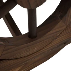 Outsunny 2-Person Garden Bench Outdoor Wagon Wheel Porch Bench For Backyard, Patio, Garden -OUTSUNNY Sales Store GUEST 229cf62b 83fa 41f2 8c68 08f015b0d74e