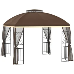 Outsunny 10' X 10' Patio Gazebo Canopy Outdoor Canopy Shelter With Double Tier Roof, Removable Mesh Netting, Display Shelves 13 Outsunny 10' X 10' Patio Gazebo Canopy Outdoor Canopy Shelter With Double Tier Roof, Removable Mesh Netting, Display Shelves -OUTSUNNY Sales Store GUEST 270ebba0 3f41 4e1c 9f49 b965c638f4ac