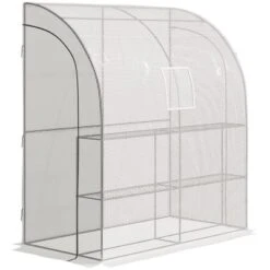 Outsunny 7' X 3' X 7' Outdoor Walk-In Greenhouse, Plant Nursery With Roll-up Windows, PE Cover, And 3 Wire Shelves -OUTSUNNY Sales Store GUEST 2fbe0a32 0494 49f1 bb59 22a15e551741
