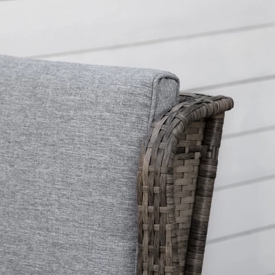 Outsunny Patio Wicker Rocking Chair, Outdoor PE Rattan Swing Chair W/ Soft Cushions, Classic Style For Garden, Patio, Lawn 4 Outsunny Patio Wicker Rocking Chair, Outdoor PE Rattan Swing Chair W/ Soft Cushions, Classic Style For Garden, Patio, Lawn - Image 4