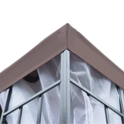 Outsunny 10'x10' Outdoor Gazebo, Double Tiered Canopy Tent With Mosquito Netting, And Steel Frame For Patio, Backyards And Parties, Coffee -OUTSUNNY Sales Store GUEST 31557461 7f8a 4359 b866 a09d7b192bdc