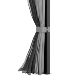 Outsunny 10' X 10' Metal Hardtop Gazebo With Mesh Sidewalls & Curtains, Double Roof Pavilion For Patio, Backyard, Deck, Porch, Gray -OUTSUNNY Sales Store GUEST 31cbd138 a6fb 43c7 9d2d 71d6350b60ae