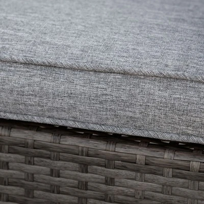 Outsunny Patio Wicker Rocking Chair, Outdoor PE Rattan Swing Chair W/ Soft Cushions, Classic Style For Garden, Patio, Lawn 5 Outsunny Patio Wicker Rocking Chair, Outdoor PE Rattan Swing Chair W/ Soft Cushions, Classic Style For Garden, Patio, Lawn - Image 5