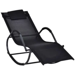 Outsunny Rocking Chair, Zero Gravity Patio Chaise Sun Lounger, Outdoor Rocker, Glider Lounge Chair, UV Water Resistant With Pillow, For Lawn, Garden Or Pool -OUTSUNNY Sales Store GUEST 36baf0f1 d3ac 4c2c 9256 0994750aaa4b