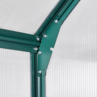 Outsunny Walk-in Plant Polycarbonate Greenhouse With Temperature Controlled Window Hobby Greenhouse For Backyard/Outdoor 5 Outsunny Walk-in Plant Polycarbonate Greenhouse With Temperature Controlled Window Hobby Greenhouse For Backyard/Outdoor - Image 5