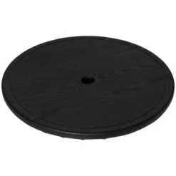 Outsunny 20" Umbrella Table Tray Portable Round Table Top For Beach, Patio, Garden, Swimming Pool, Deck, Black -OUTSUNNY Sales Store GUEST 37e20cc9 88d1 4124 9865 a7b6146191fe