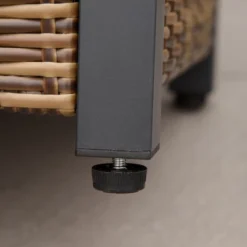 Outsunny 43in Outdoor Propane Gas Fire Pit Table, 50,000 BTU Auto-Ignition Wicker Gas Firepit With Glass Wind Guard, Blue Glass Rock, Brown -OUTSUNNY Sales Store GUEST 3a829ade fb30 44df 9fe9 da69f393dc10