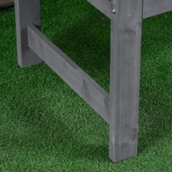 Outsunny 56" Outdoor Wood Bench, 2-Seater Wooden Garden Bench With Slatted Seat, Backrest & Arm Rests For Patio, Porch, Poolside, Balcony, Gray -OUTSUNNY Sales Store GUEST 3e8c3e25 f80e 4836 8f38 9af59858bbe1