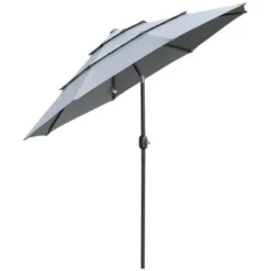 Outsunny 9FT 3 Tiers Patio Umbrella Outdoor Market Umbrella With Crank, Push Button Tilt For Deck, Backyard And Lawn 19 Outsunny 9FT 3 Tiers Patio Umbrella Outdoor Market Umbrella With Crank, Push Button Tilt For Deck, Backyard And Lawn -OUTSUNNY Sales Store GUEST 41b4227d 00a6 4b71 9bc8 cda94e5c3569