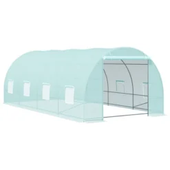 Outsunny 20' X 10' X 7' Walk-In Tunnel Greenhouse Garden Warm House Large Hot House Kit With 8 Roll-up Windows & Roll Up Door, Steel Frame -OUTSUNNY Sales Store GUEST 425f5360 6d70 43ae ae55 377e90d34b0f