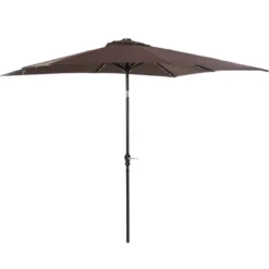 Outsunny 9' X 7' Patio Umbrella Outdoor Table Market Umbrella With Crank, Solar LED Lights, 45° Tilt, Push-Button Operation, For Deck, Backyard, Pool And Lawn -OUTSUNNY Sales Store GUEST 445fe1a6 2ea0 4c87 b13d 85d9f5a7c605