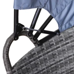 Outsunny 4-piece Cushioned Outdoor Rattan Wicker Round Sunbed Or Conversational Sofa Set With Sun Canopy -OUTSUNNY Sales Store GUEST 4a44c7c0 f958 46bd 84e7 e37f9c23e79b