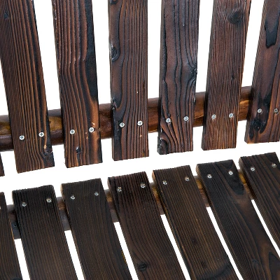 Outsunny Wooden Rocking Chair, Indoor Outdoor Porch Rocker With Slatted Design, High Back For Backyard, Garden 5 Outsunny Wooden Rocking Chair, Indoor Outdoor Porch Rocker With Slatted Design, High Back For Backyard, Garden - Image 5