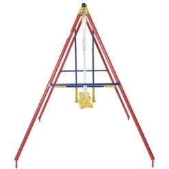 Outsunny Kids Metal Swing Set For Backyard, Heavy Duty A-Frame Swing Stand With 2 Seats, Glider And Adjustable Hanging Rope -OUTSUNNY Sales Store GUEST 4c2a3abc bda6 4815 ad72 6cd5e57a531d