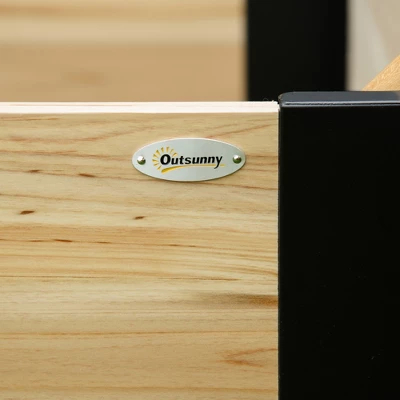 Outsunny Wooden Raised Garden Bed Flower Box With Metal Bracket, Installed By Hand, Outdoor Planter Box, 31.5 X 31.5in Square, Natural 5 Outsunny Wooden Raised Garden Bed Flower Box With Metal Bracket, Installed By Hand, Outdoor Planter Box, 31.5 X 31.5in Square, Natural - Image 5