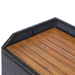 Outsunny Outdoor Storage Bench Wicker Deck Boxes With Wooden Seat, Gas Spring, Rattan Container Bin With Lip, Ideal For Storing Tools, Accessories And Toys -OUTSUNNY Sales Store GUEST 4f478aeb ad7f 464e 858d e0cc9c3f4e8f