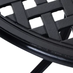 Outsunny 33" Patio Dining Table Round Cast Aluminium Outdoor Bistro Table With Umbrella Hole - Black -OUTSUNNY Sales Store GUEST 552edb3d 8610 4951 8868 ac7c82b0f0d9