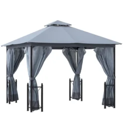 Outsunny 13' X 11' Patio Gazebo Canopy Garden Tent Sun Shade, Outdoor Shelter With 2 Tier Roof, Netting And Curtains, Steel Frame For Patio, Backyard, Garden -OUTSUNNY Sales Store GUEST 554c469c 035d 4548 93dc 7bae4ca594fa