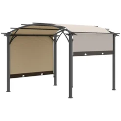 Outsunny 11' X 11' Outdoor Retractable Pergola Canopy With Sun Shade Unique Design Canopy Patio Metal Shelter For Garden Porch Beach -OUTSUNNY Sales Store GUEST 56bd81d6 1d2c 435e 98eb 92125bdb712d