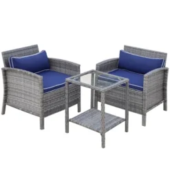 Outsunny 3 Pcs Rattan Wicker Bistro Set With Soft Cushions, Outdoor Conversation Coffee Sets With Glass Table Top And Open Storage Shelf For Patio, Backyard, Garden 15 Outsunny 3 Pcs Rattan Wicker Bistro Set With Soft Cushions, Outdoor Conversation Coffee Sets With Glass Table Top And Open Storage Shelf For Patio, Backyard, Garden -OUTSUNNY Sales Store GUEST 57cc1a7c 3b57 4fa5 9020 d07187900c7f