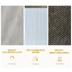 Outsunny Hardtop Gazebo Outdoor Polycarbonate Canopy Aluminum Frame Pergola With Double Vented Roof, Netting & Curtains For Garden 13 Outsunny Hardtop Gazebo Outdoor Polycarbonate Canopy Aluminum Frame Pergola With Double Vented Roof, Netting & Curtains For Garden -OUTSUNNY Sales Store GUEST 57ecad27 7936 46e4 bed7 94ac7a15a674