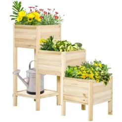 Outsunny 49'' X 18'' X 43'' 3-Tier Raised Garden Bed W/ Storage Shelf, Wood Raised Garden Boxes, Freestanding Wooden Plant Stand 7 Outsunny 49'' X 18'' X 43'' 3-Tier Raised Garden Bed W/ Storage Shelf, Wood Raised Garden Boxes, Freestanding Wooden Plant Stand -OUTSUNNY Sales Store GUEST 5c386fd7 c3b8 498a 87cc 0fd2850c5c92