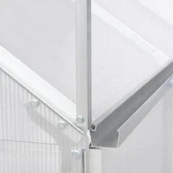 Outsunny Polycarbonate Greenhouse With Aluminum Frame, Walk-in Garden Greenhouse Kit With Adjustable Roof Vent, Rain Gutter And Sliding Door For Winter, Silver -OUTSUNNY Sales Store GUEST 5e08a776 6309 4762 ba3e 3b6de602af78