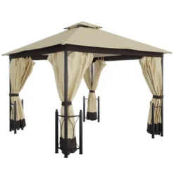 Outsunny 13' X 11' Patio Gazebo Canopy Garden Tent Sun Shade, Outdoor Shelter With 2 Tier Roof, Netting And Curtains, Steel Frame For Patio, Backyard, Garden -OUTSUNNY Sales Store GUEST 5f59d1c3 b577 4f0a a1fa 8ec39d58f705
