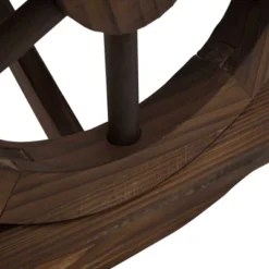 Outsunny 2-Person Garden Bench Outdoor Wagon Wheel Porch Bench For Backyard, Patio, Garden -OUTSUNNY Sales Store GUEST 62ff69c0 e033 4a66 834d 0c0ce4fc9b6c