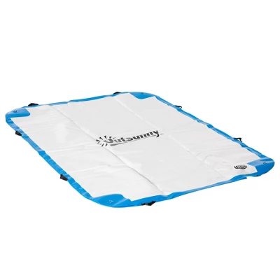 Outsunny Water Inflatable Floating Dock, Rafting Platform Island, Large Mat With Air Pump & Backpack, For Pool, Beach, Ocean, White 4 Outsunny Water Inflatable Floating Dock, Rafting Platform Island, Large Mat With Air Pump & Backpack, For Pool, Beach, Ocean, White - Image 4