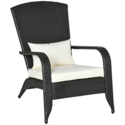 Outsunny Patio Adirondack Chair With All-Weather Rattan Wicker, Soft Cushions, Tall Curved Backrest For Deck Or Garden 21 Outsunny Patio Adirondack Chair With All-Weather Rattan Wicker, Soft Cushions, Tall Curved Backrest For Deck Or Garden -OUTSUNNY Sales Store GUEST 63ec5305 10d5 43a8 94da 40c73d650238
