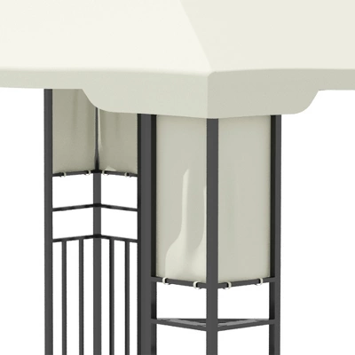 Outsunny 13' X 10' Patio Gazebo Outdoor Canopy Shelter With Double Vented Roof, Storage Shelves, Steel Frame For Lawn, Backyard And Deck 4 Outsunny 13' X 10' Patio Gazebo Outdoor Canopy Shelter With Double Vented Roof, Storage Shelves, Steel Frame For Lawn, Backyard And Deck - Image 4